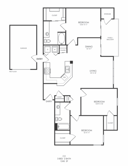 floor plan photo of the park at lakewood apartments in lakewood, co at The  Montgomery